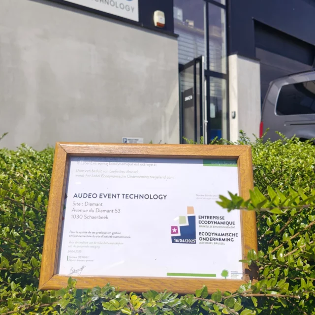 Audeo goes green ! 🌱🌱
Grâce à nos efforts pour minimiser notre empreinte carbone lors de nos activités, nous sommes fiers d'avoir été officiellement labellisés entreprise écodynamique par @environment.brussels @alain_maron @barbara_trachte 💪🍀
